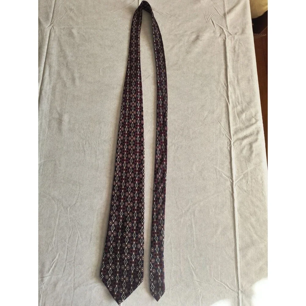 mallory church tie Mens Tall 100% Silk Vintage USA Very Good Condition